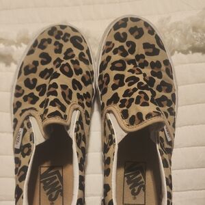 Vans Leopard Print Slip-On Shoes